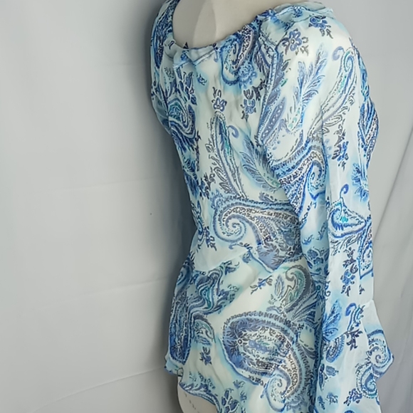 L Patricia Traslucid blouse sz L - Picture 5 of 8